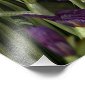 Een mens onder de bloemen foto afdruk (Hoek)