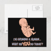 Een menselijk moederschap kweken briefkaart (Voorkant / Achterkant)