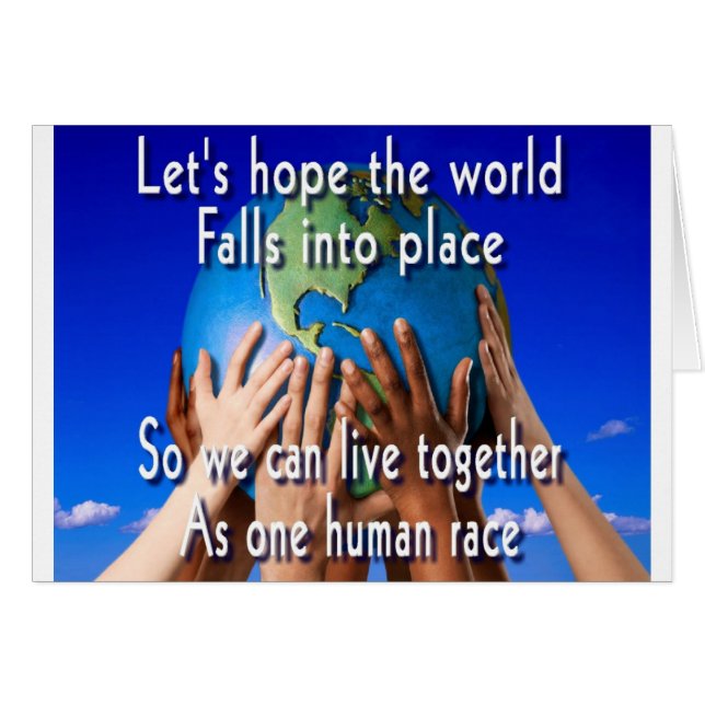 Eén menselijk ras (Voorkant Horizontaal)