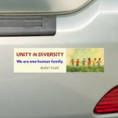 Eén menselijke familie bumpersticker (Op auto)
