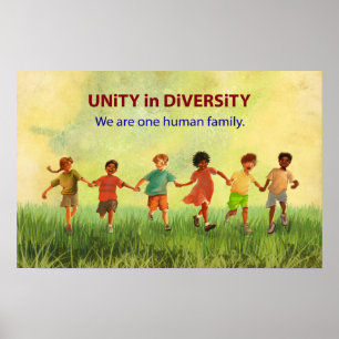 Eén menselijke familie poster