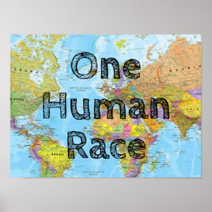 Eén menselijke ras poster