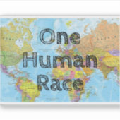 Eén menselijke ras sticker (Voorkant)