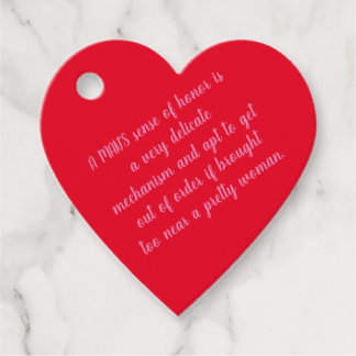 "Een mensengevoel van eer" Bedankjes Labels