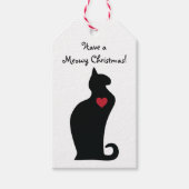 Een Meowy Cat Kerstmis Cadeaulabel (Voorkant)