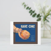 Eén merk kratellabel hebben briefkaart (Staand voorkant)