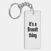 een merknaam sleutelhanger (Voorkant Links)