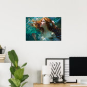 Een merkwaardige zeemeermin poster (Thuiskantoor)