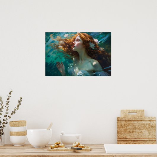 Een merkwaardige zeemeermin poster (Keuken)