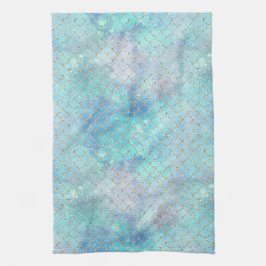 Een Mermaid Galaxy Series Design 2 Theedoek (Verticaal)