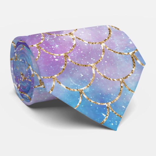 Een Mermaid Galaxy Series Design 9 Stropdas (Opgerold)