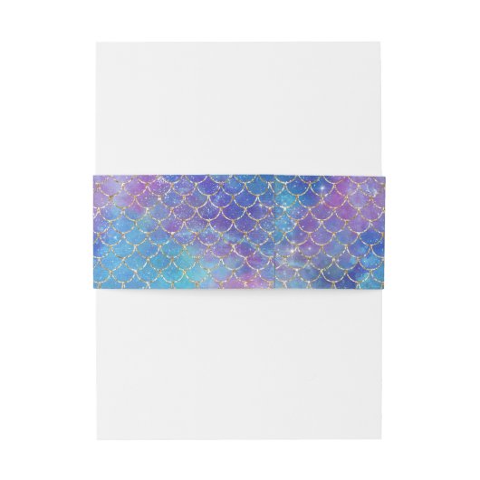 Een Mermaid Galaxy Series Design 9 Uitnodigingen Wikkel (Achterkant Voorbeeld)