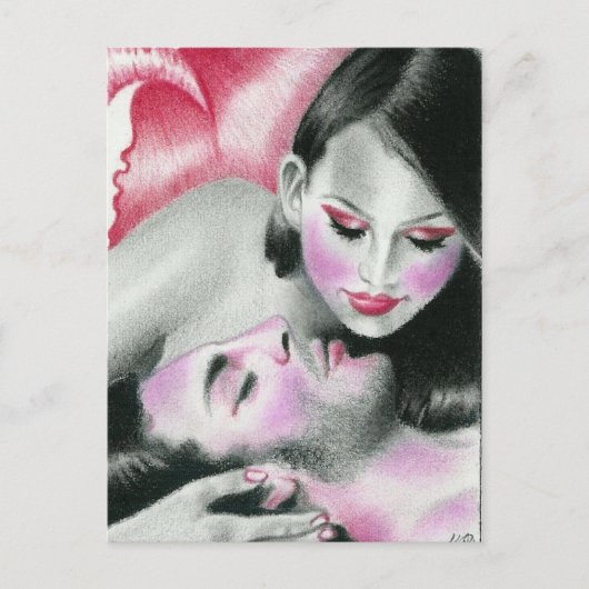 Een Mermaid's Love Briefkaart (Voorkant)