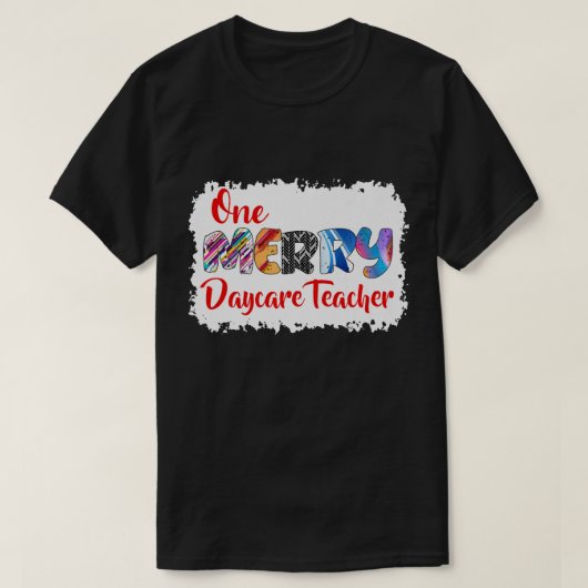 Een Merry Daycare leraar Kerstmis PJ Matchi T-shirt (Design voorkant)