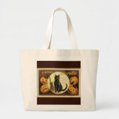 Een Merry Halloween  Black Cat en Pomkins Grote Tote Bag (Voorkant)
