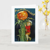Een Merry Halloween Kaart (Gele Bloem)