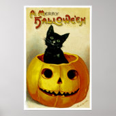 Een Merry Halloween Kitten Poster (Voorkant)