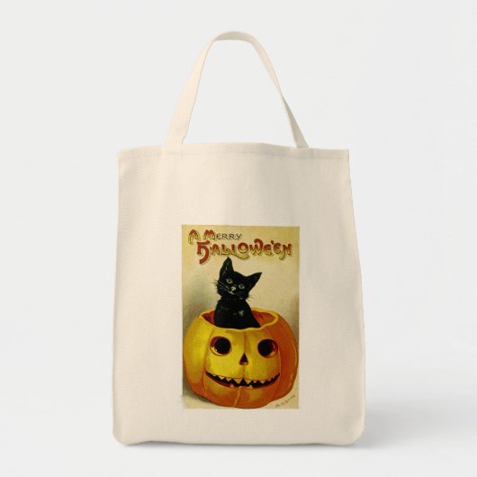 Een Merry Halloween Kitten Tote Bag (Voorkant)