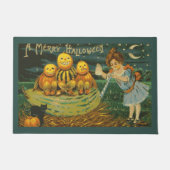 Een Merry Halloween  pompoenen Deurmat (Voorkant)