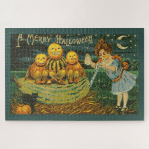 Een Merry Halloween  pompoenen Legpuzzel