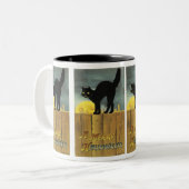 Een Merry Halloween Tweekleurige Koffiemok (Voorkant links)