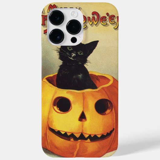Een Merry Halloween van Ellen Clapsaddle, Kat Case-Mate iPhone Case (Achterkant)