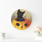 Een Merry Halloween van Ellen Clapsaddle, Kat Grote Klok (Huis)