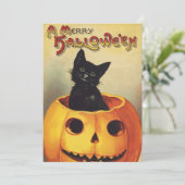 Een Merry Halloween van Ellen Clapsaddle, Kat Kaart (Staand voorkant)