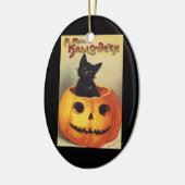 Een Merry Halloween van Ellen Clapsaddle, Kat Keramisch Ornament (Links)
