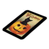 Een Merry Halloween van Ellen Clapsaddle,  Kat Magneet (Linkerzijde)