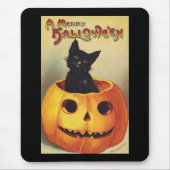 Een Merry Halloween van Ellen Clapsaddle,  Kat Muismat (Voorkant)