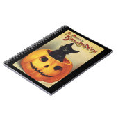 Een Merry Halloween van Ellen Clapsaddle,  Kat Notitieboek (Linkerzijde)