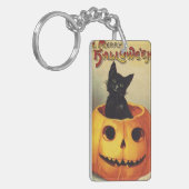 Een Merry Halloween van Ellen Clapsaddle,  Kat Sleutelhanger (Voorkant Links)