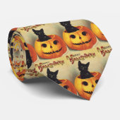 Een Merry Halloween van Ellen Clapsaddle,  Kat Stropdas (Opgerold)