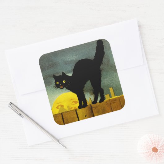 Een Merry Halloween Vierkante Sticker (Envelop)