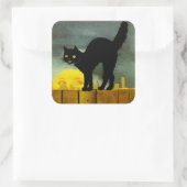 Een Merry Halloween Vierkante Sticker (Tas)