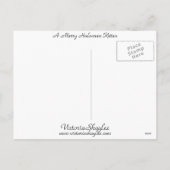 Een Merry Haloween Kitten Feestdagenkaart (Achterkant)