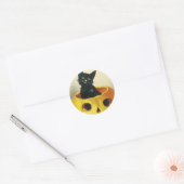 Een Merry Haloween Kitten Ronde Sticker (Envelop)