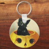 Een Merry Haloween Kitten Sleutelhanger (Voorkant)
