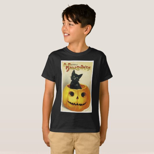 Een Merry Haloween Kitten T-shirt (Voorkant volledig)