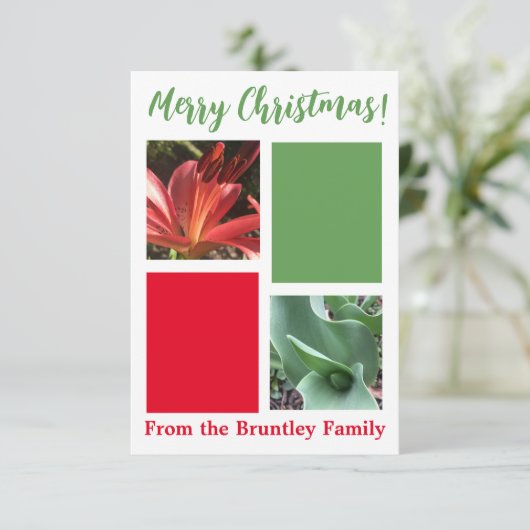 Een 'Merry Kerstmis'-kaartje van Z. Bedankkaart (Staand voorkant)