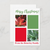 Een 'Merry Kerstmis'-kaartje van Z. Bedankkaart (Voorkant / Achterkant)