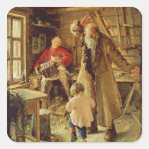Een Merry Moment, 1897 Vierkante Sticker