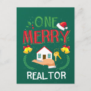 Een Merry Realtor Real Estate Ugly Kerstmis Briefkaart