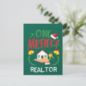 Een Merry Realtor Real Estate Ugly Kerstmis Briefkaart (Staand voorkant)