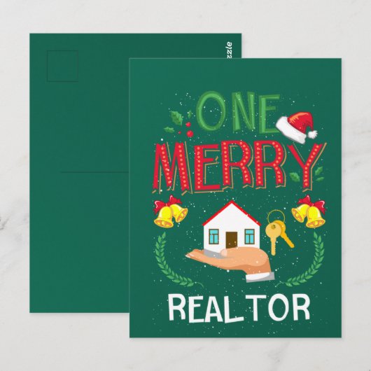 Een Merry Realtor Real Estate Ugly Kerstmis Briefkaart (Voorkant / Achterkant)