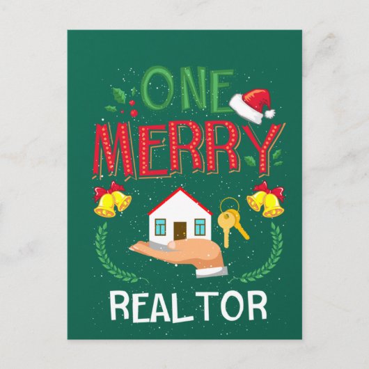 Een Merry Realtor Real Estate Ugly Kerstmis Briefkaart (Voorkant)