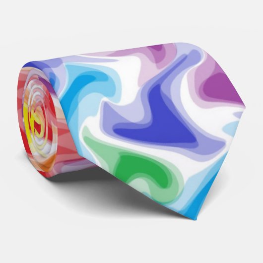 Een Messy Rainbow-Stropdas Stropdas (Opgerold)