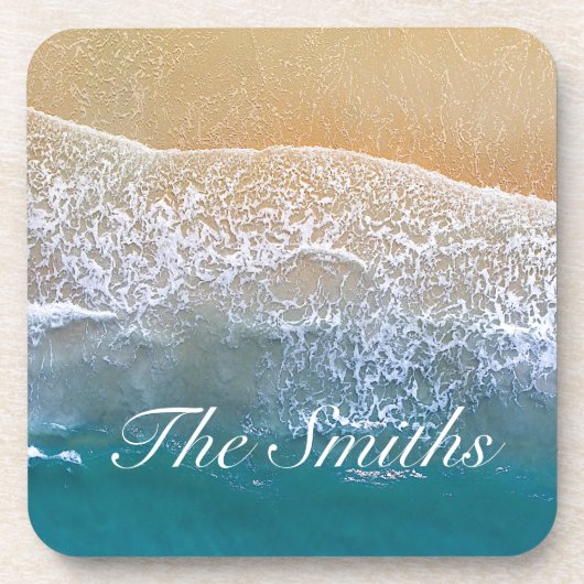 Een met de Beach Bier Onderzetter (Voorkant)