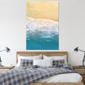 Een met de Beach Canvas Afdruk (Insitu (Slaapkamer))